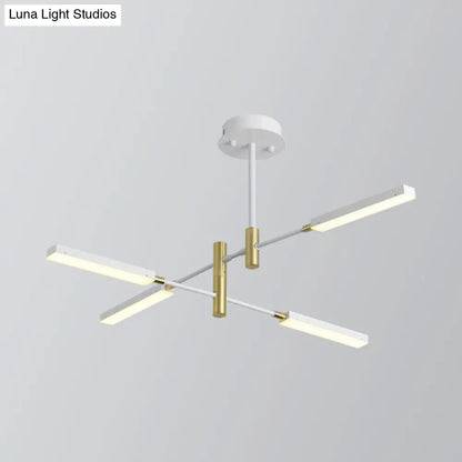 Lámpara de techo Sputnik contemporánea de acrílico negro/dorado o blanco/dorado (4/6 luces) - Third Gear