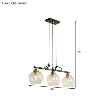 Lámpara de araña colgante contemporánea DecorBites™ negra con cristal transparente/prismático, 3/4 bombillas - Kit de lámpara colgante moderna para comedor