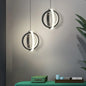 Contemporary Black LED Pendant Light - Orbit Metal Ceiling Light Kit with Warm/White Lighting