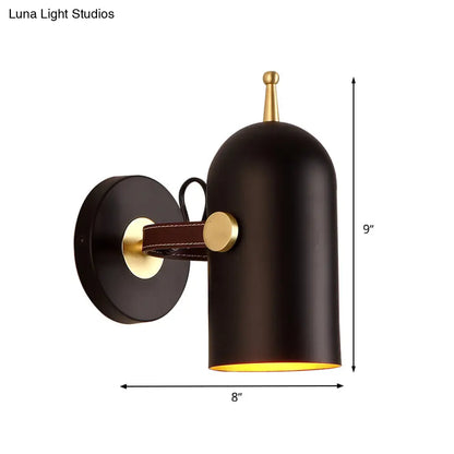 DecorBites™ DecorBites™ Contemporary Black LED Stair Wall Light with Iron Shade