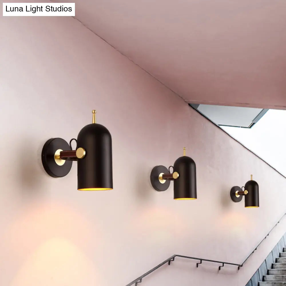 DecorBites™ DecorBites™ Contemporary Black LED Stair Wall Light with Iron Shade