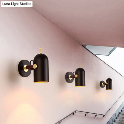 DecorBites™ DecorBites™ Contemporary Black LED Stair Wall Light with Iron Shade
