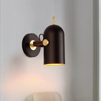 DecorBites™ DecorBites™ Contemporary Black LED Stair Wall Light with Iron Shade