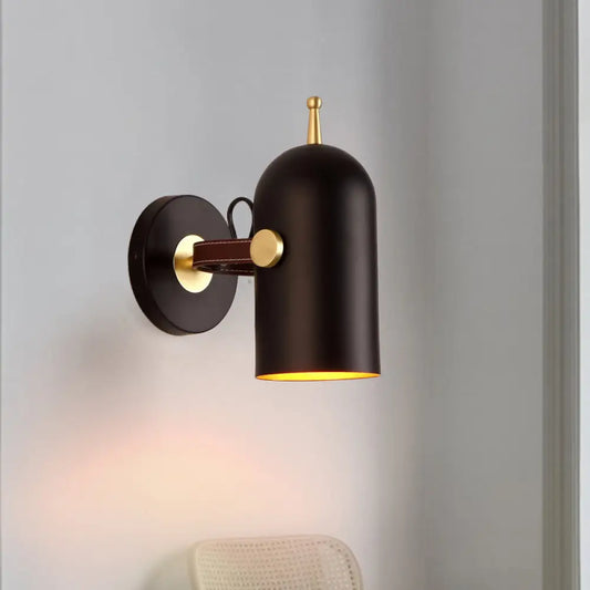 DecorBites™ DecorBites™ Contemporary Black LED Stair Wall Light with Iron Shade