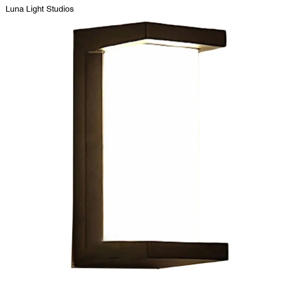 Aplique de pared LED negro contemporáneo DecorBites™ para patio - Aplique de montaje empotrado