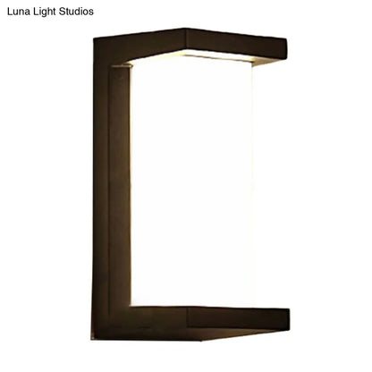 Aplique de pared LED negro contemporáneo DecorBites™ para patio - Aplique de montaje empotrado