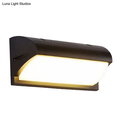 Aplique de pared LED negro contemporáneo DecorBites™ para patio - Aplique de montaje empotrado