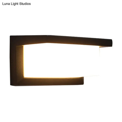 Aplique de pared LED negro contemporáneo DecorBites™ para patio - Aplique de montaje empotrado