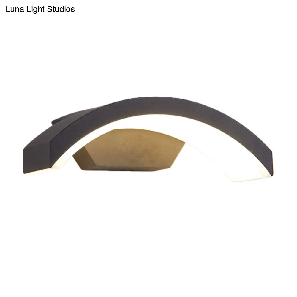 Aplique de pared LED negro contemporáneo DecorBites™ para patio - Aplique de montaje empotrado