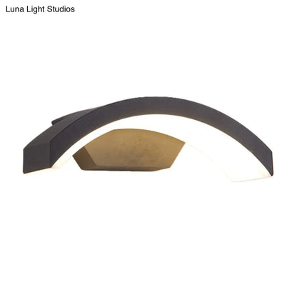 Aplique de pared LED negro contemporáneo DecorBites™ para patio - Aplique de montaje empotrado