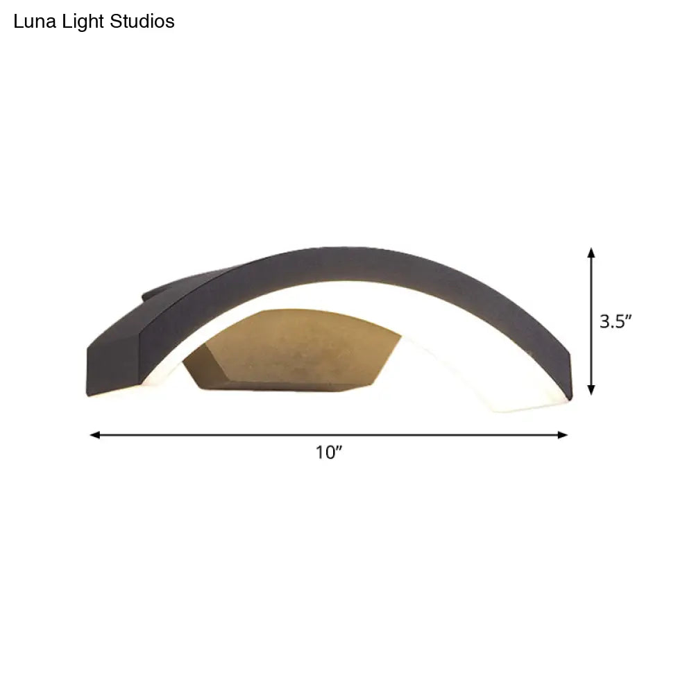 Aplique de pared LED negro contemporáneo DecorBites™ para patio - Aplique de montaje empotrado