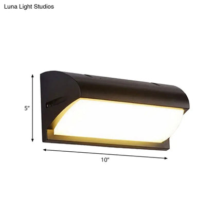 Aplique de pared LED negro contemporáneo DecorBites™ para patio - Aplique de montaje empotrado