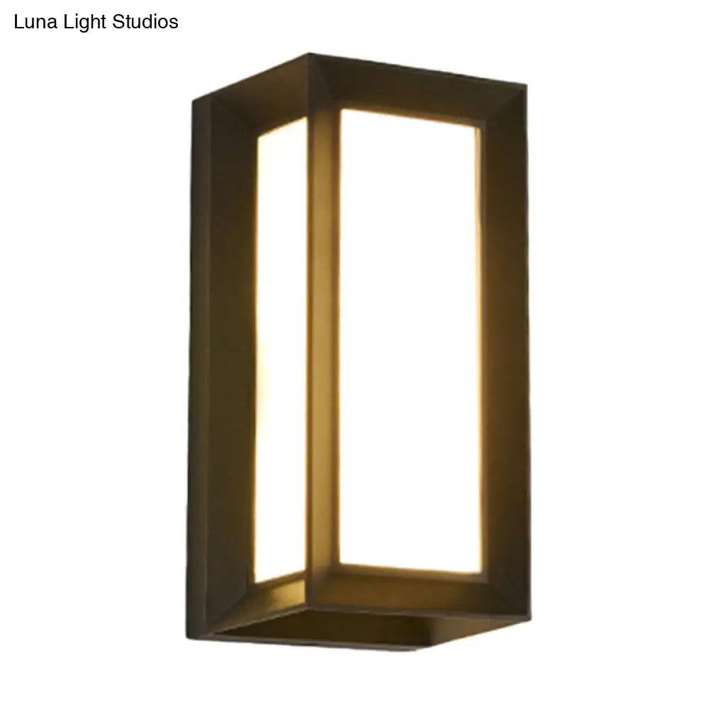 Aplique de pared LED negro contemporáneo DecorBites™ para patio - Aplique de montaje empotrado