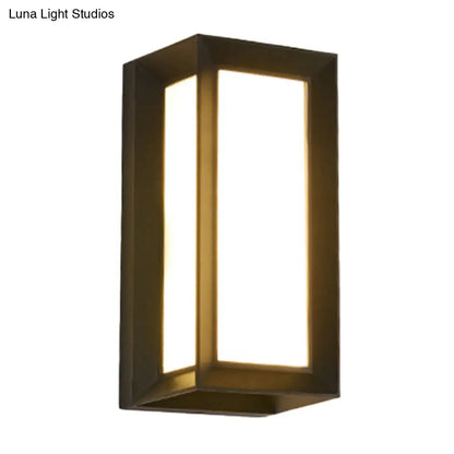 Aplique de pared LED negro contemporáneo DecorBites™ para patio - Aplique de montaje empotrado