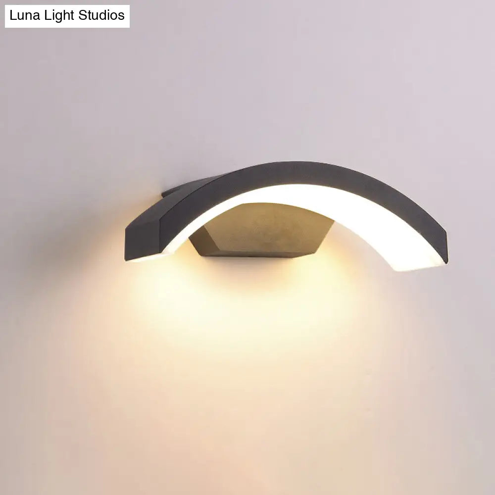 Aplique de pared LED negro contemporáneo DecorBites™ para patio - Aplique de montaje empotrado