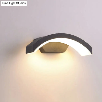 Aplique de pared LED negro contemporáneo DecorBites™ para patio - Aplique de montaje empotrado