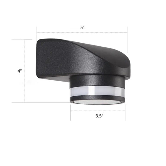 Aplique de pared LED negro contemporáneo DecorBites™: Aplique tubular metálico para patio trasero