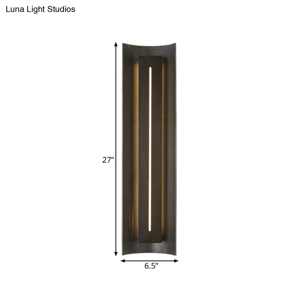 Aplique de pared LED contemporáneo DecorBites™ negro para dormitorio con pantalla metálica curva - 1 bombilla