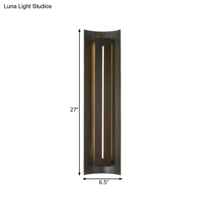 Aplique de pared LED contemporáneo DecorBites™ negro para dormitorio con pantalla metálica curva - 1 bombilla