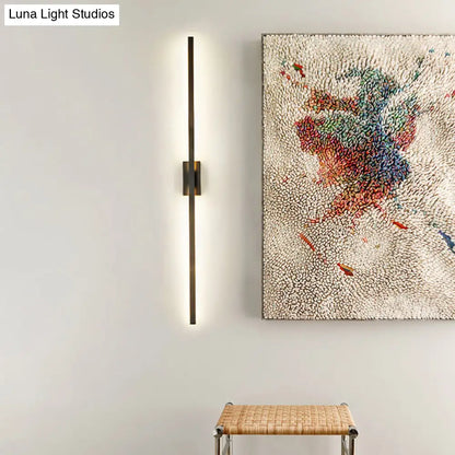 DecorBites™ DecorBites™ Contemporary Black LED Wall Sconce for Corridor - Linear Metal Design