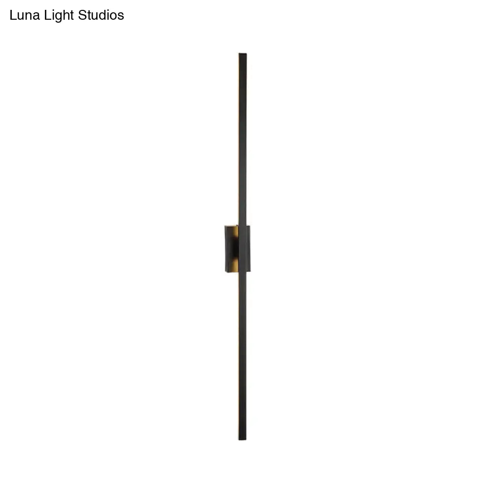 DecorBites™ DecorBites™ Contemporary Black LED Wall Sconce for Corridor - Linear Metal Design