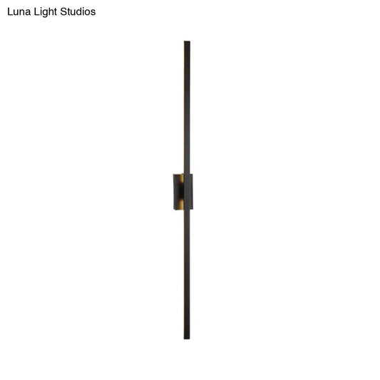 DecorBites™ DecorBites™ Contemporary Black LED Wall Sconce for Corridor - Linear Metal Design