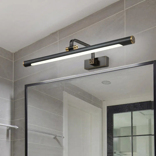 DecorBites™ DecorBites™ Contemporary Black LED Wall Vanity Light with Swing Arm