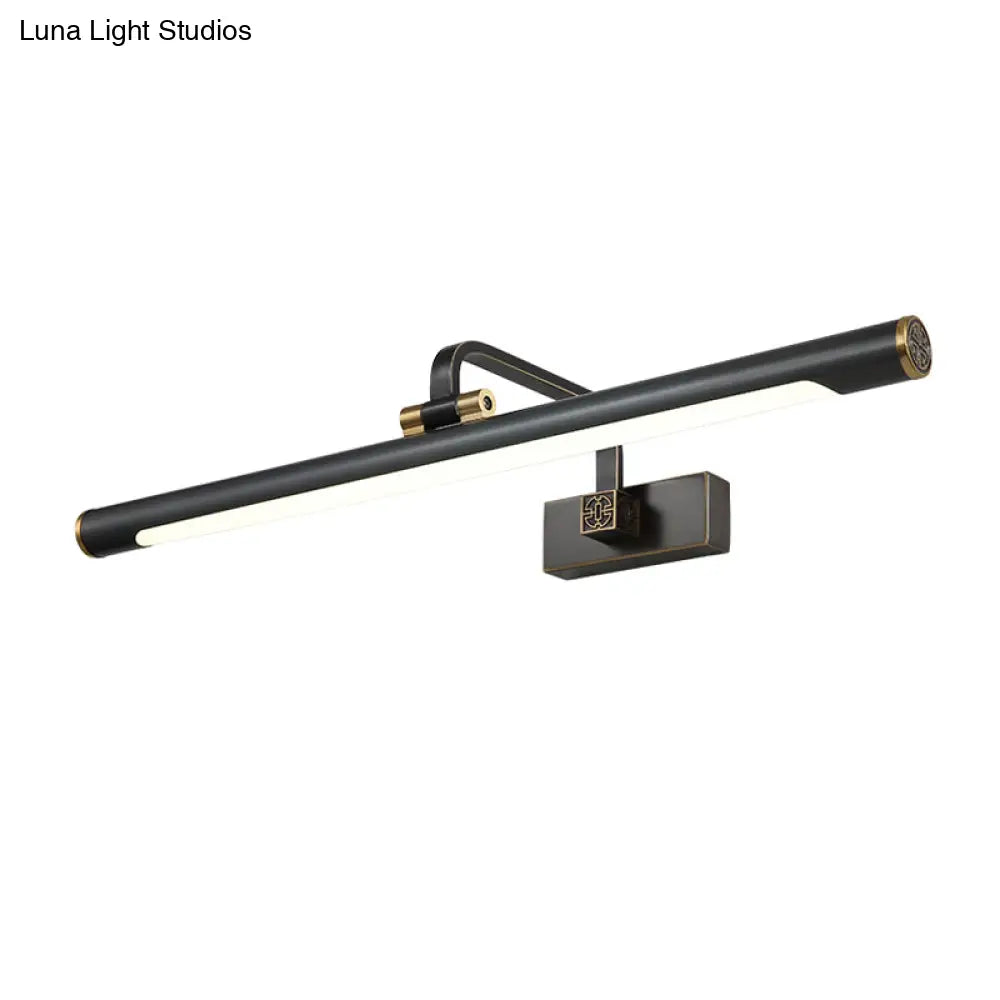 DecorBites™ DecorBites™ Contemporary Black LED Wall Vanity Light with Swing Arm