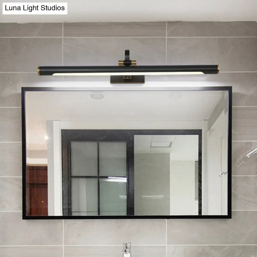 DecorBites™ DecorBites™ Contemporary Black LED Wall Vanity Light with Swing Arm