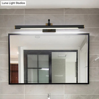 DecorBites™ DecorBites™ Contemporary Black LED Wall Vanity Light with Swing Arm