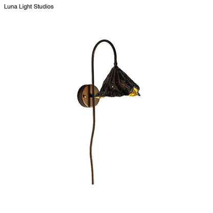 Aplique de pared LED DecorBites™ Contemporary Black Lotus Seedpod