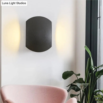 Aplique de pared redondo exterior contemporáneo DecorBites™ negro - Estructura de aluminio, blanco cálido