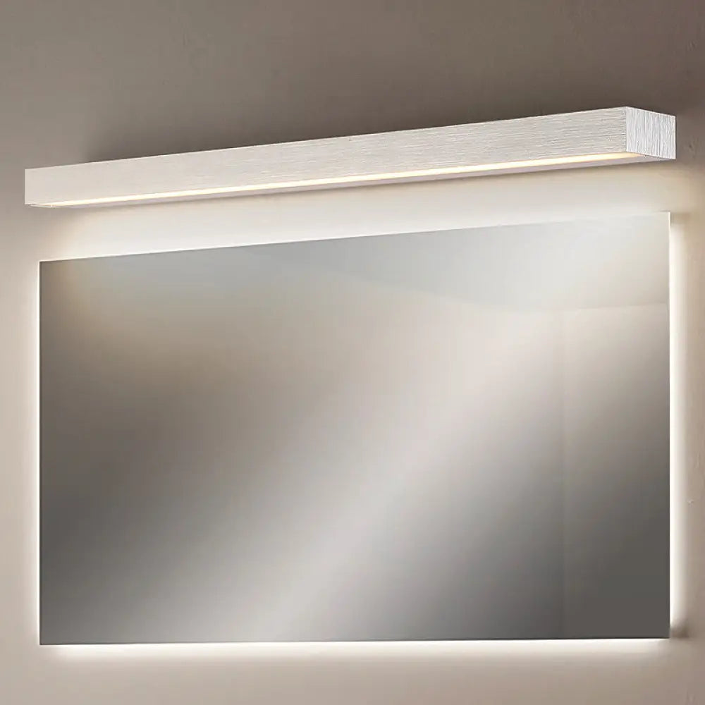 Aplique de pared lineal LED contemporáneo negro/plateado con luz blanca cálida - 16"/19.5"/23.5" de ancho