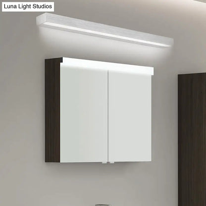 Aplique de pared lineal LED contemporáneo negro/plateado con luz blanca cálida - 16"/19.5"/23.5" de ancho