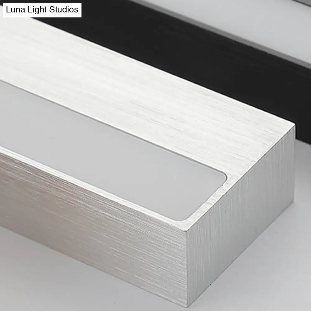 Aplique de pared lineal LED contemporáneo negro/plateado con luz blanca cálida - 16"/19.5"/23.5" de ancho