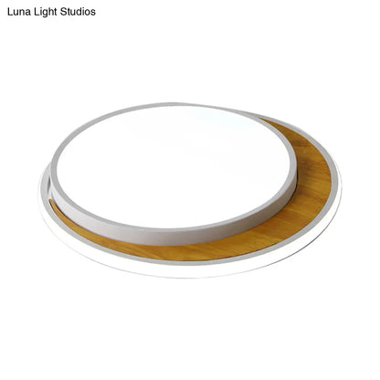 Lámpara de techo circular LED contemporánea DecorBites™ blanca/negra, montaje empotrado, estructura metálica en luz blanca cálida, 42 cm/52 cm de ancho