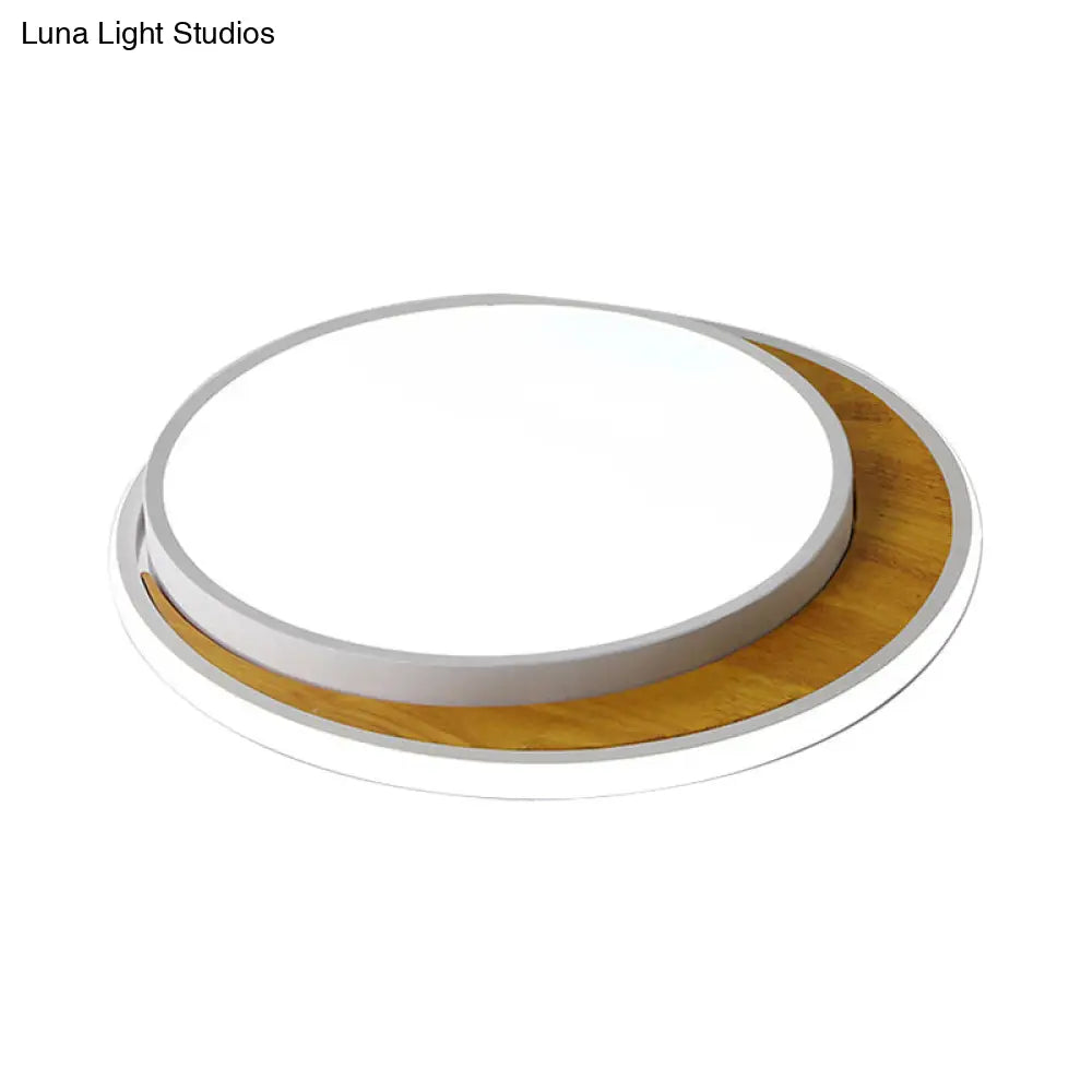 Lámpara de techo circular LED contemporánea DecorBites™ blanca/negra, montaje empotrado, estructura metálica en luz blanca cálida, 42 cm/52 cm de ancho