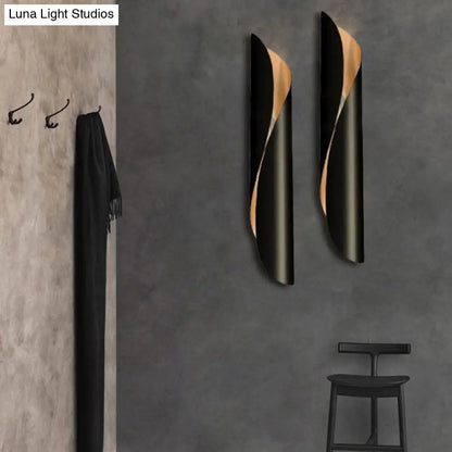 Aplique de pared giratorio contemporáneo DecorBites™ blanco y negro - Aplique de pared con dos luces y función de iluminación ascendente/descendente