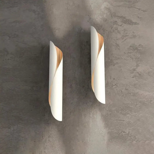 Aplique de pared giratorio contemporáneo DecorBites™ blanco y negro - Aplique de pared con dos luces y función de iluminación ascendente/descendente