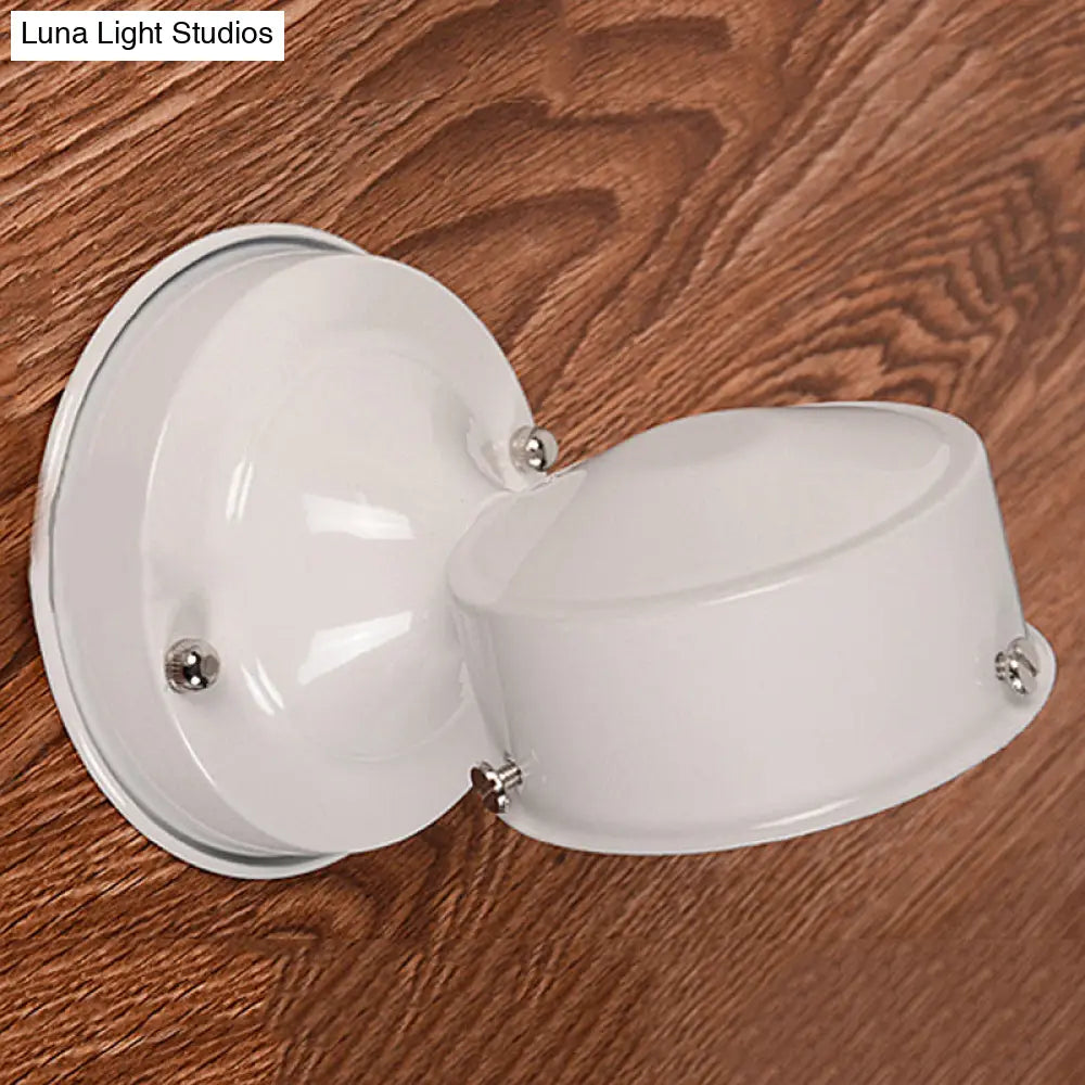 DecorBites™ DecorBites™ Contemporary Black/White Sconce Light with Globe Lattice Glass Shade - 1 Light Passage Wall Lighting