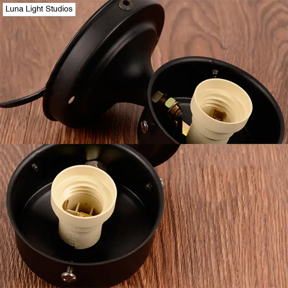 DecorBites™ DecorBites™ Contemporary Black/White Sconce Light with Globe Lattice Glass Shade - 1 Light Passage Wall Lighting