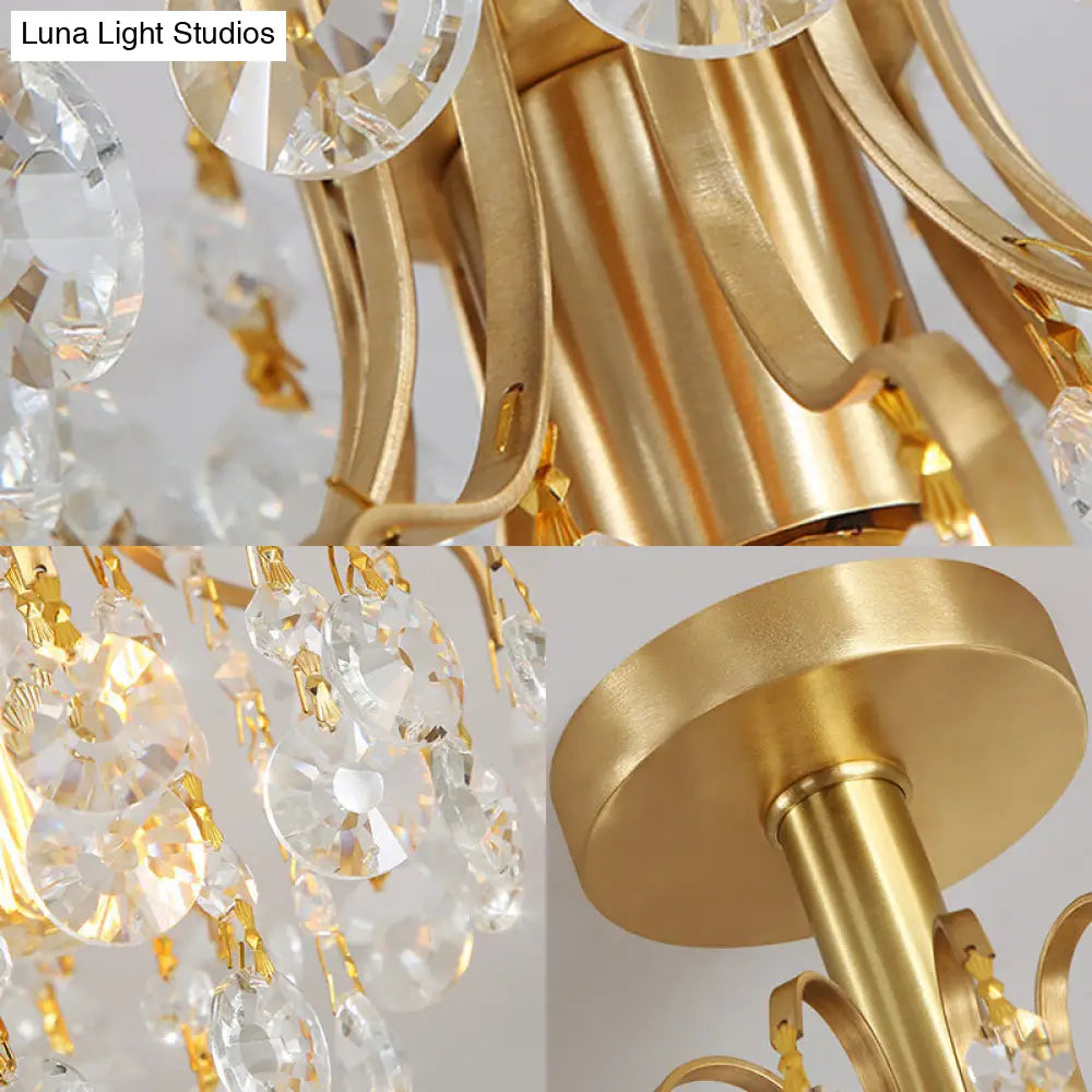 Lámpara de techo contemporánea DecorBites™ de latón con brazo curvo - Montaje semiempotrado de 1 luz para pasillos