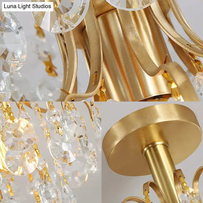 Lámpara de techo contemporánea DecorBites™ de latón con brazo curvo - Montaje semiempotrado de 1 luz para pasillos