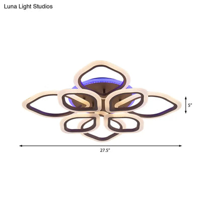 Lámpara de techo LED contemporánea marrón DecorBites™ con diseño floral: perfecta para el dormitorio
