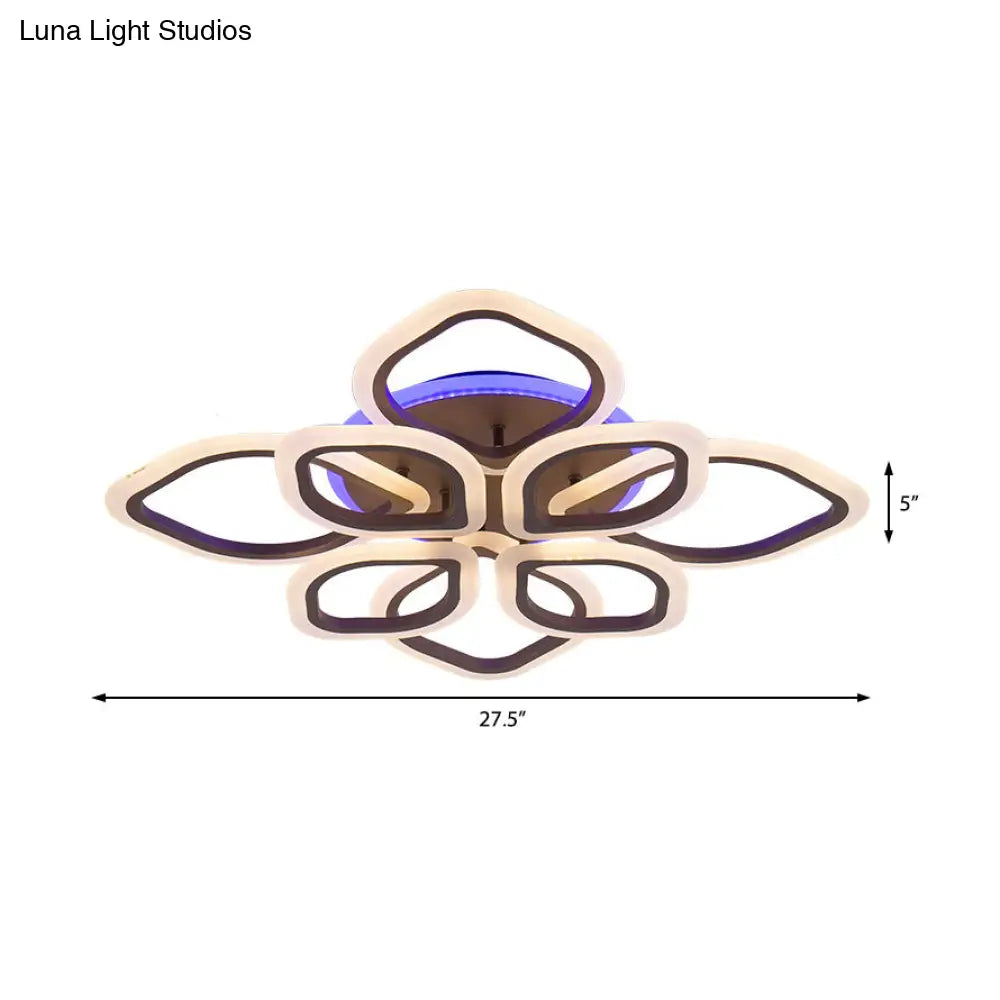 Lámpara de techo LED contemporánea marrón DecorBites™ con diseño floral: perfecta para el dormitorio