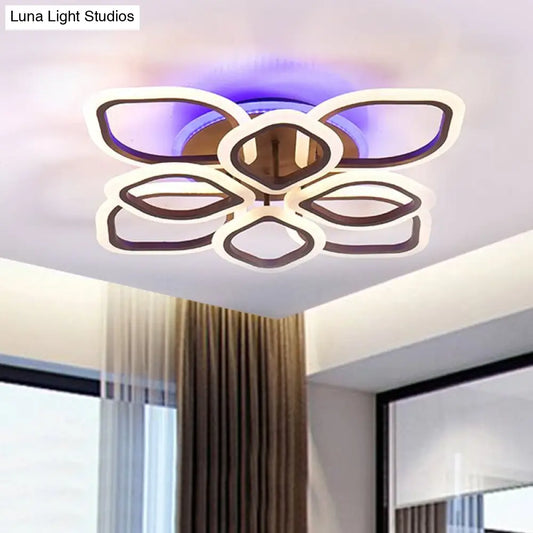 DecorBites™ DecorBites™ Contemporary Brown LED Ceiling Lamp with Floral Theme - Perfect for Bedroom