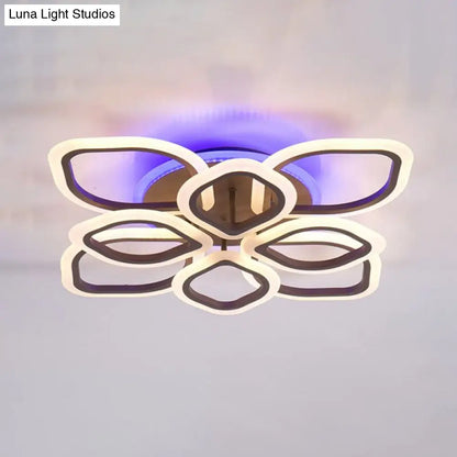 Lámpara de techo LED contemporánea marrón DecorBites™ con diseño floral: perfecta para el dormitorio