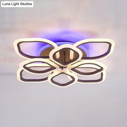 Lámpara de techo LED contemporánea marrón DecorBites™ con diseño floral: perfecta para el dormitorio