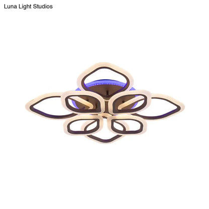 Lámpara de techo LED contemporánea marrón DecorBites™ con diseño floral: perfecta para el dormitorio