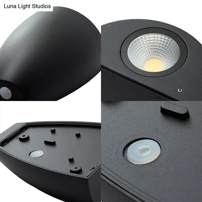 DecorBites™ DecorBites™ Contemporary Bullet Wall Sconce - LED Up and Downlight for Stairway - Modern Metallic Finish in Black/Grey/White